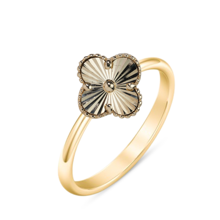 Yellow Gold Clover Ring