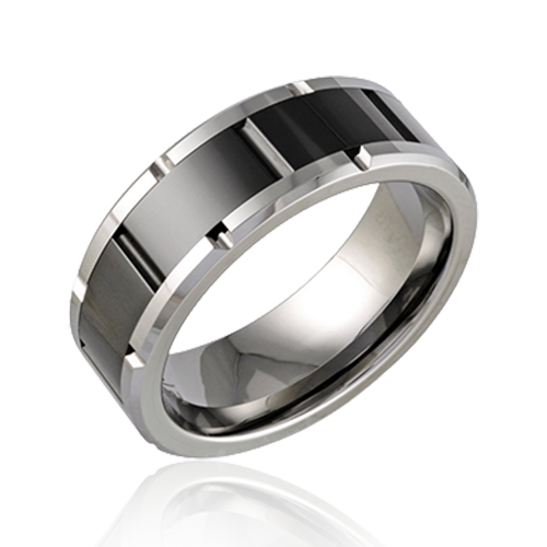 "Shadow Frost" Tungsten Men's Ring 8mm