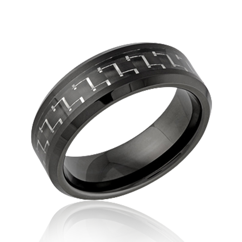 "Midnight Vanguard" Tungsten Men's Ring 8mm