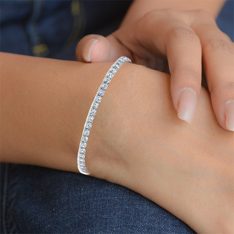 Lab-Grown Diamonds Tennis Bracelet in 14k White Gold (5ct. tw.)