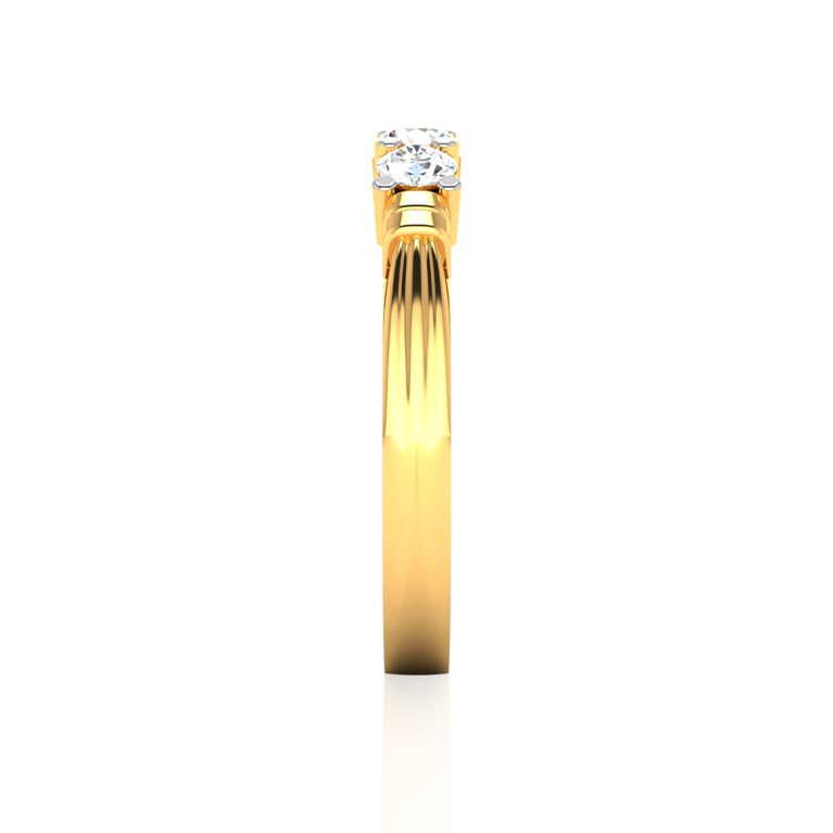 Lab Diamond Trinity Brilliance Gold Ring