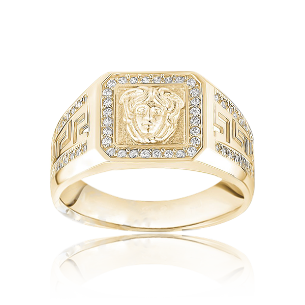 "Allure" Medusa Men Gold Ring