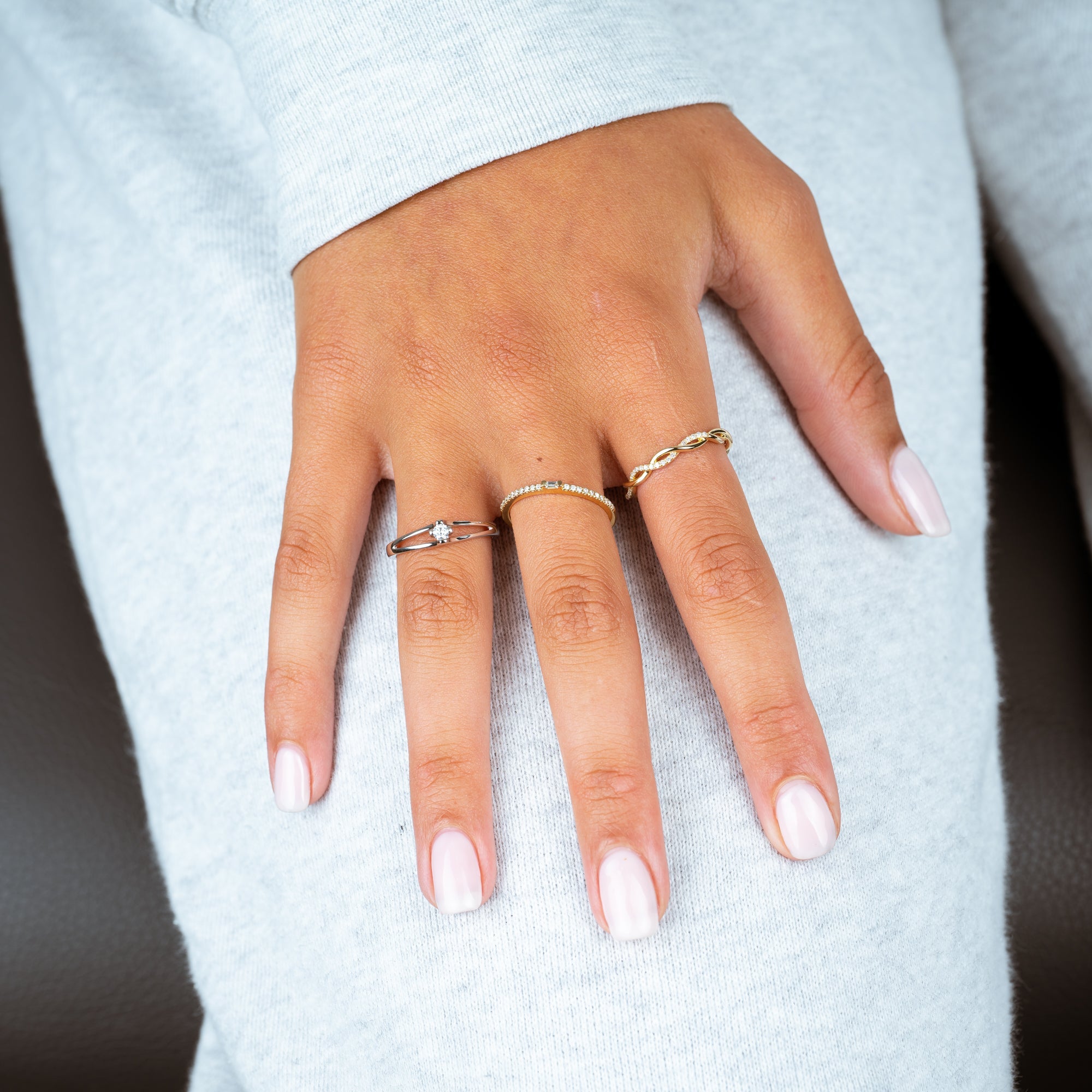 Baguette Diamond Ring In White Gold