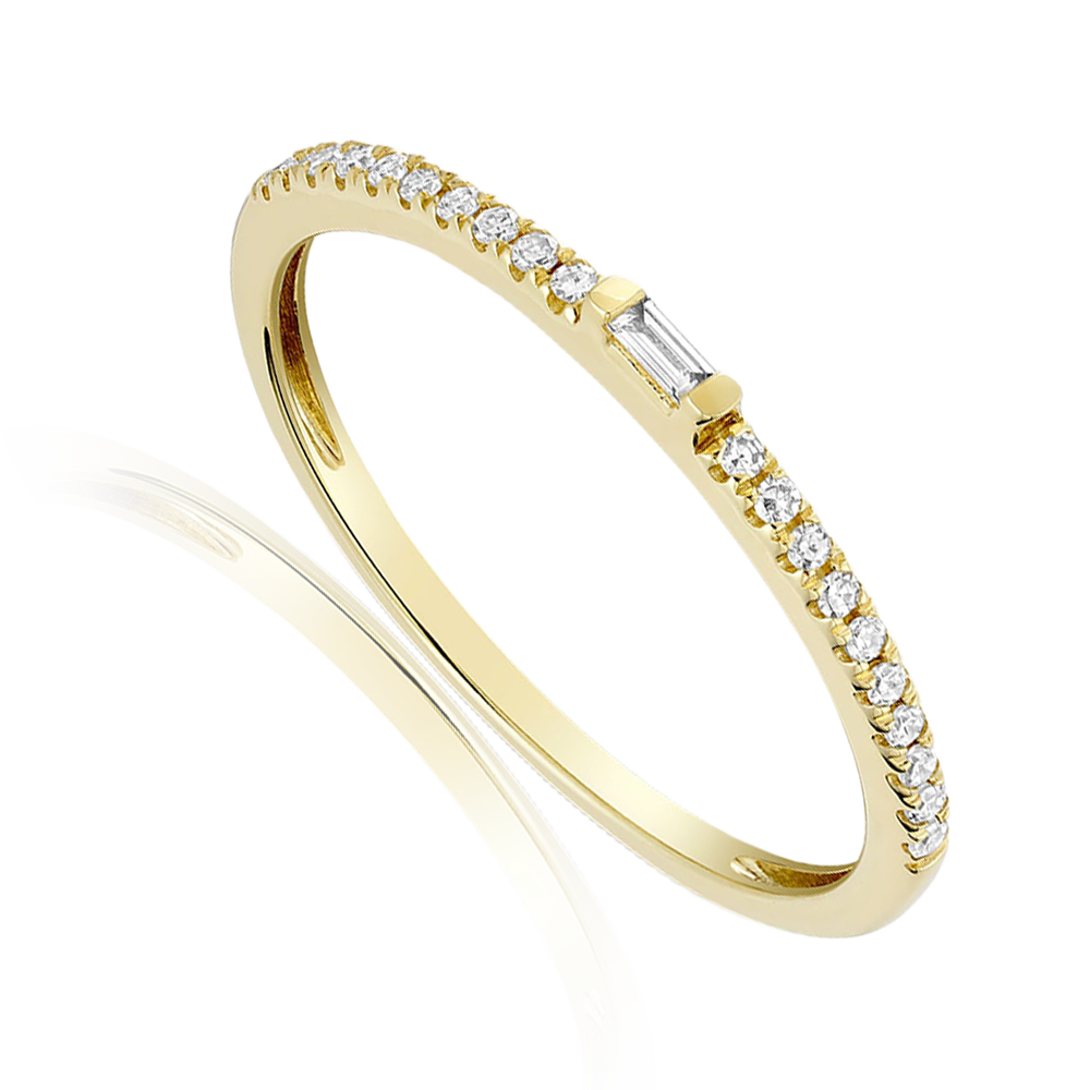 Baguette Diamond Ring In Yellow Gold