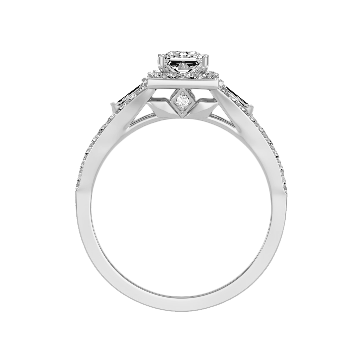 Natural Diamond Shank Halo Ring ( 0.95 Ct. tw. )