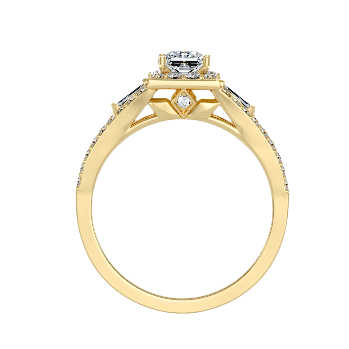 Natural Diamond Shank Halo Ring ( 0.95 Ct. tw. )