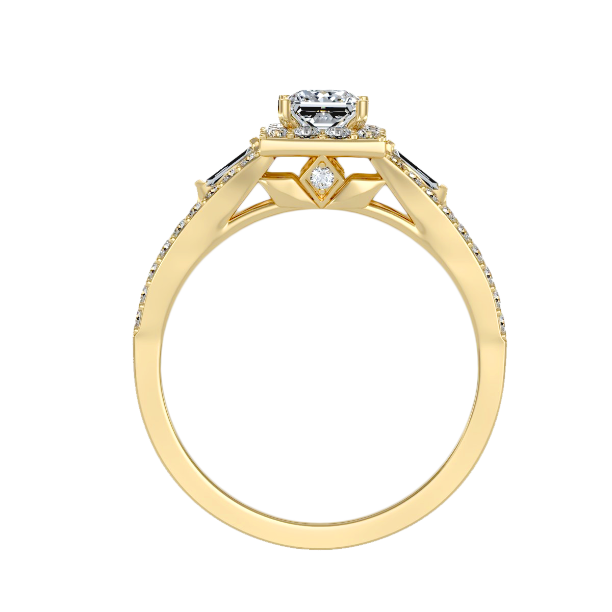 Natural Diamond Shank Halo Ring ( 0.95 Ct. tw. )