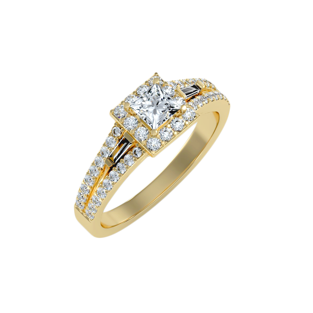 Natural Diamond Shank Halo Ring ( 0.95 Ct. tw. )