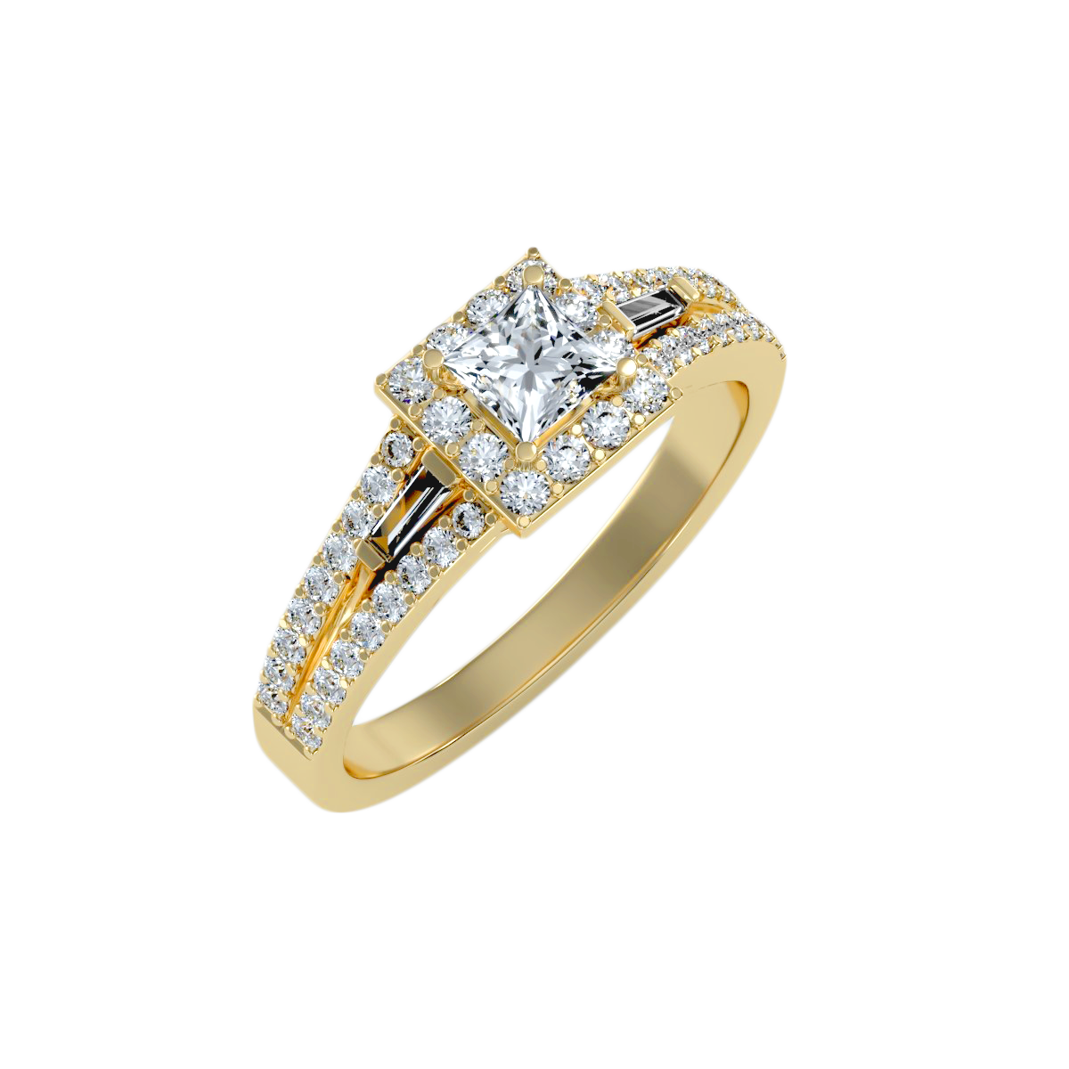 Natural Diamond Shank Halo Ring ( 0.95 Ct. tw. )