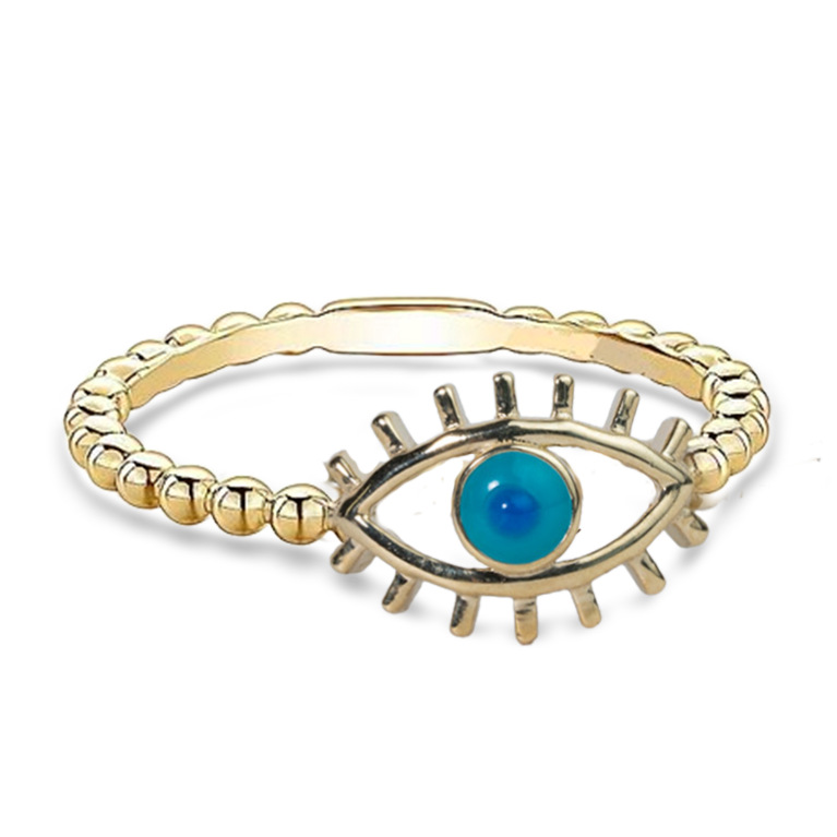 Bead Evil Eye Ring