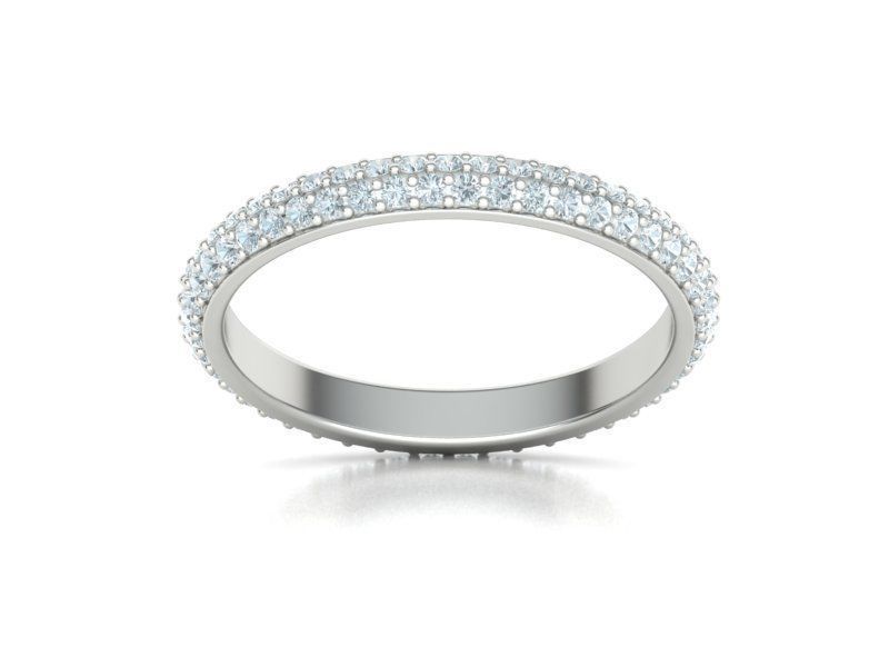 Bague éternité exquise en diamant à double rang