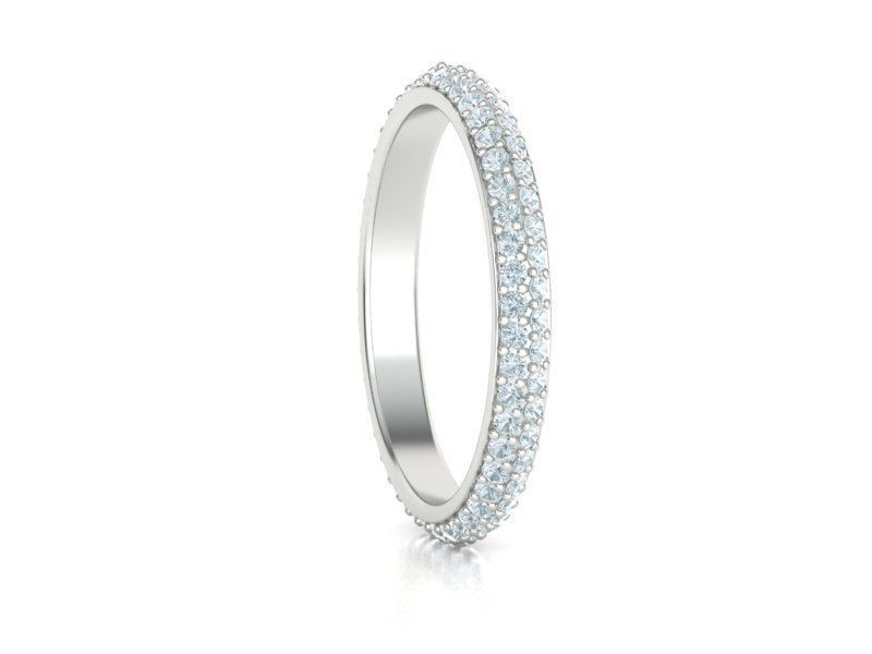 Bague éternité exquise en diamant à double rang