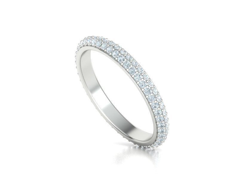 Exquisite Double Row Diamond Eternity Ring