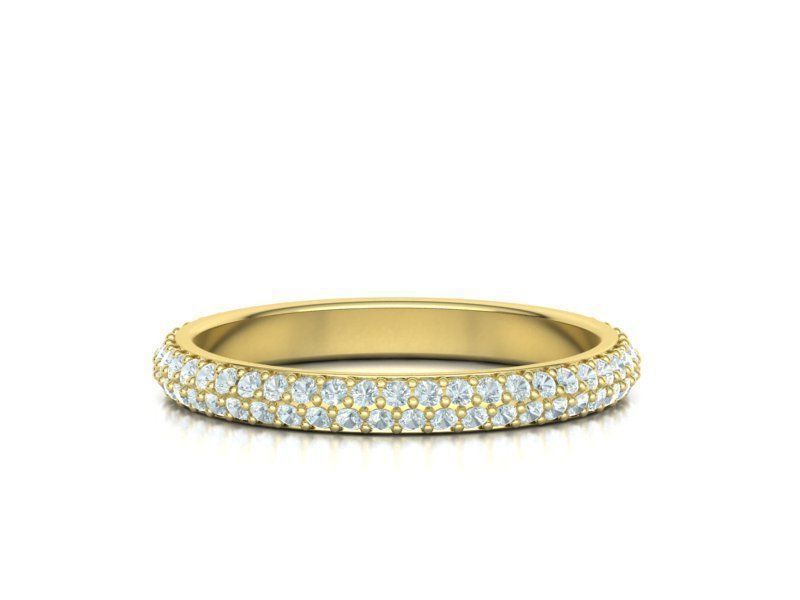 Bague éternité exquise en diamant à double rang