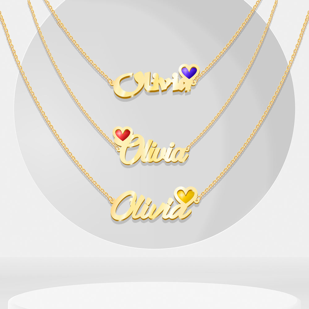 Personalized Heart Name Necklace