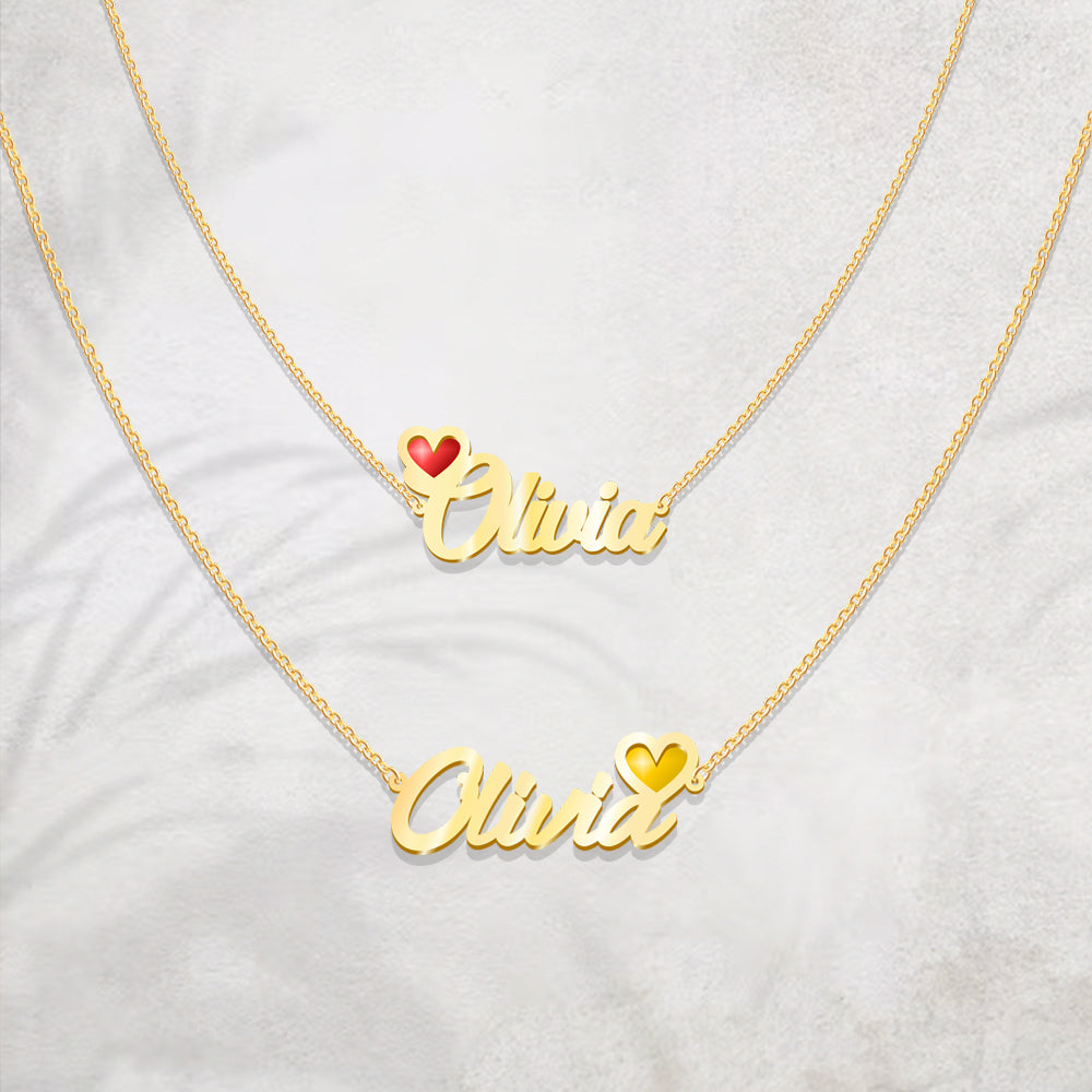 Personalized Heart Name Necklace