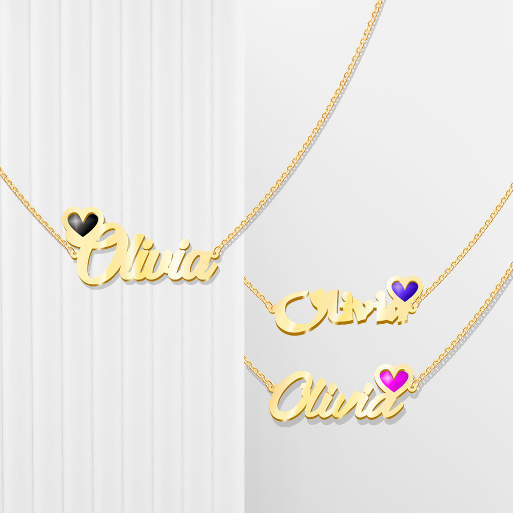 Personalized Heart Name Necklace