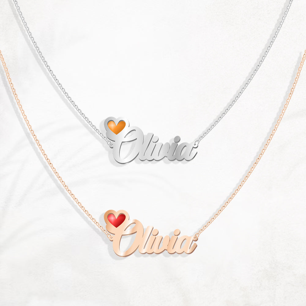 Personalized Heart Name Necklace