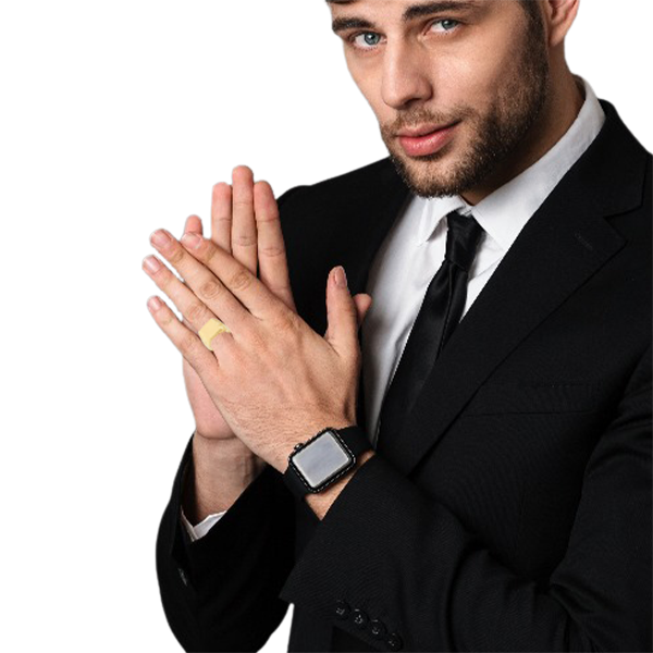 Brushed Imperial Gold Nugget Men's Ring