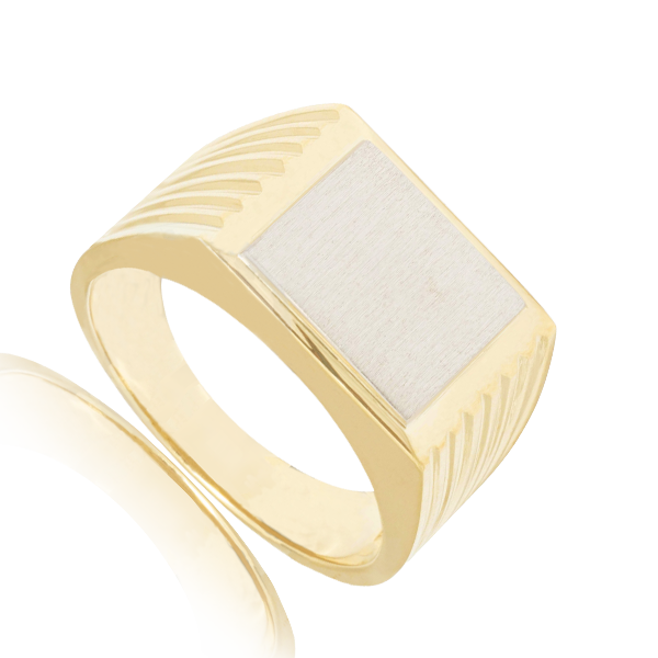 Brushed Finish Men's Bold Ring