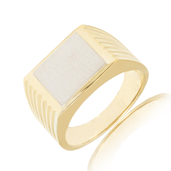 Brushed Finish Men's Bold Ring