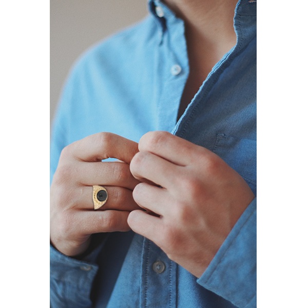 Golden Charm Men's Elegant Gold Ring