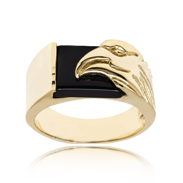 "Freedom & Power" Men's Gold Ring