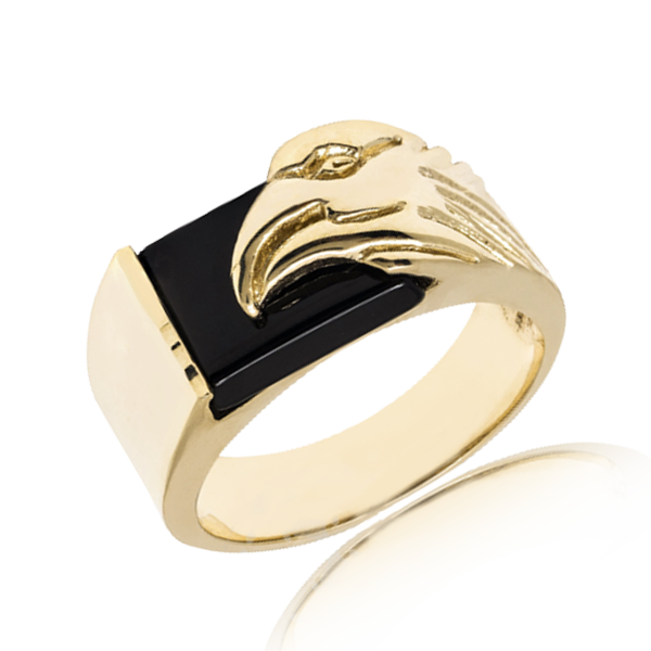 "Freedom & Power" Men's Gold Ring