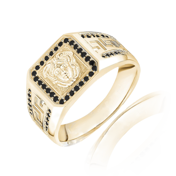 "Allure" Medusa Men Gold Ring