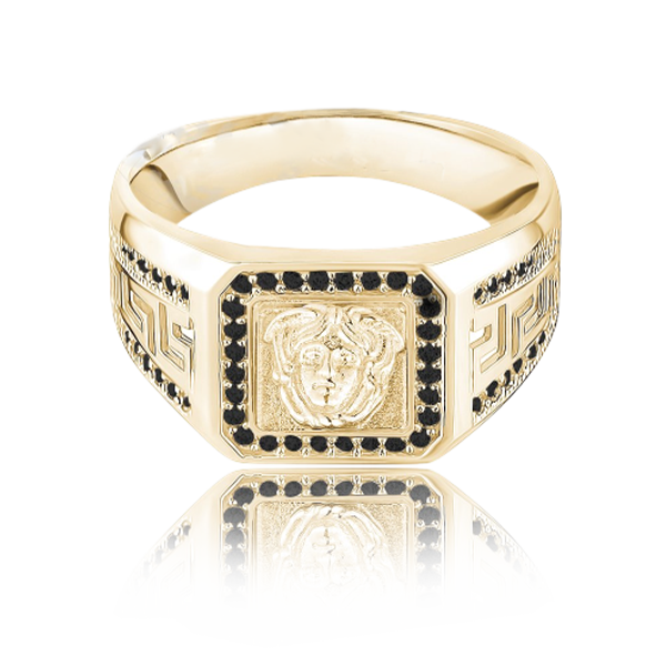 "Allure" Medusa Men Gold Ring