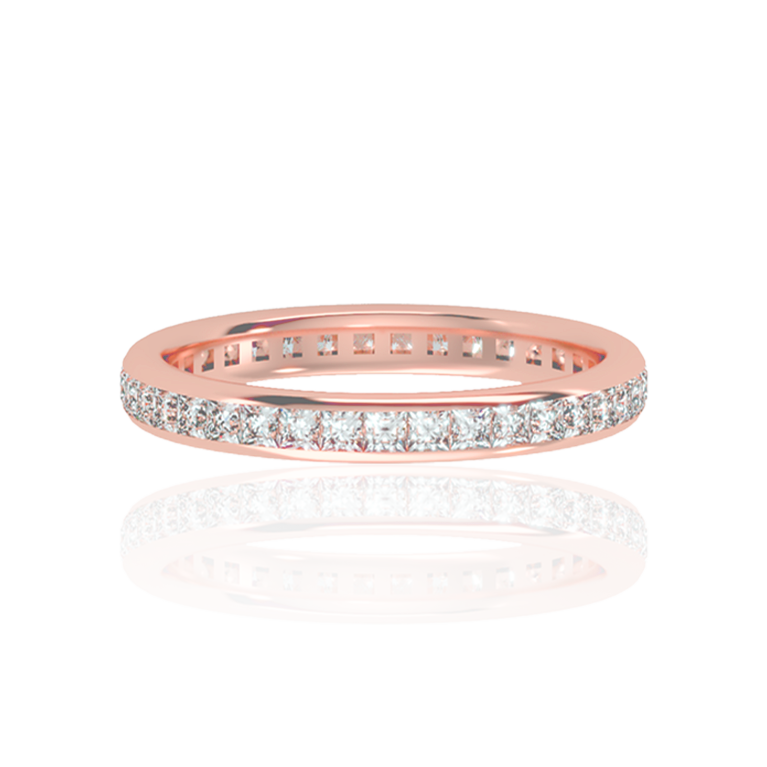 Channel Set Diamond Eternity Ring (Available in 3 Tones)