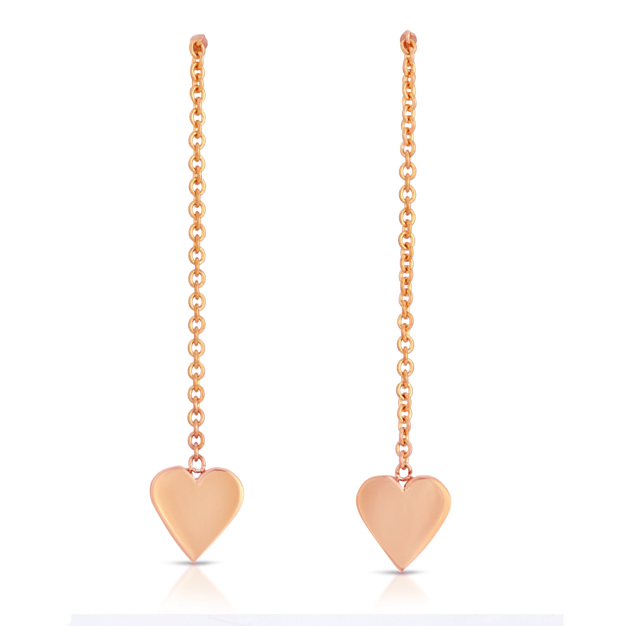 “Henriette” 14-karat Gold Heart Drop Earring