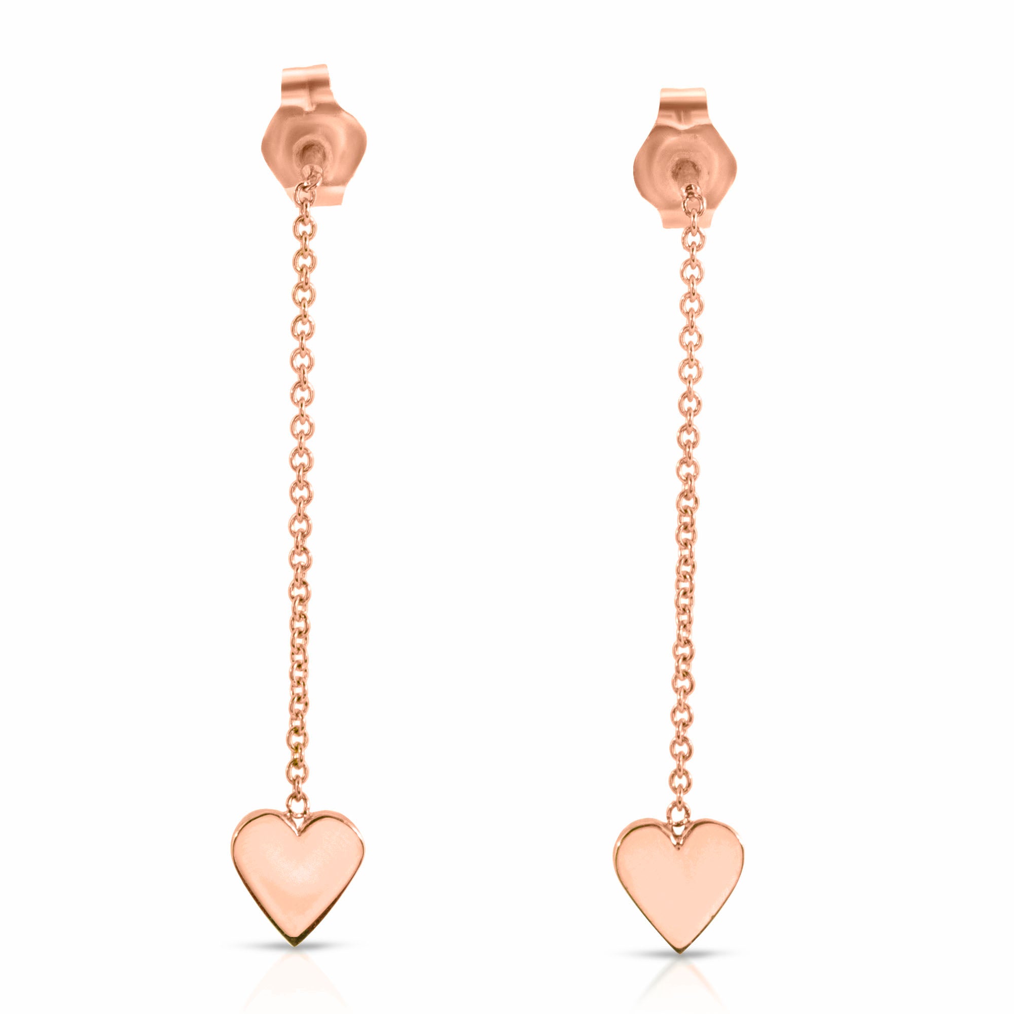 “Henriette” 14-karat Gold Heart Drop Earring