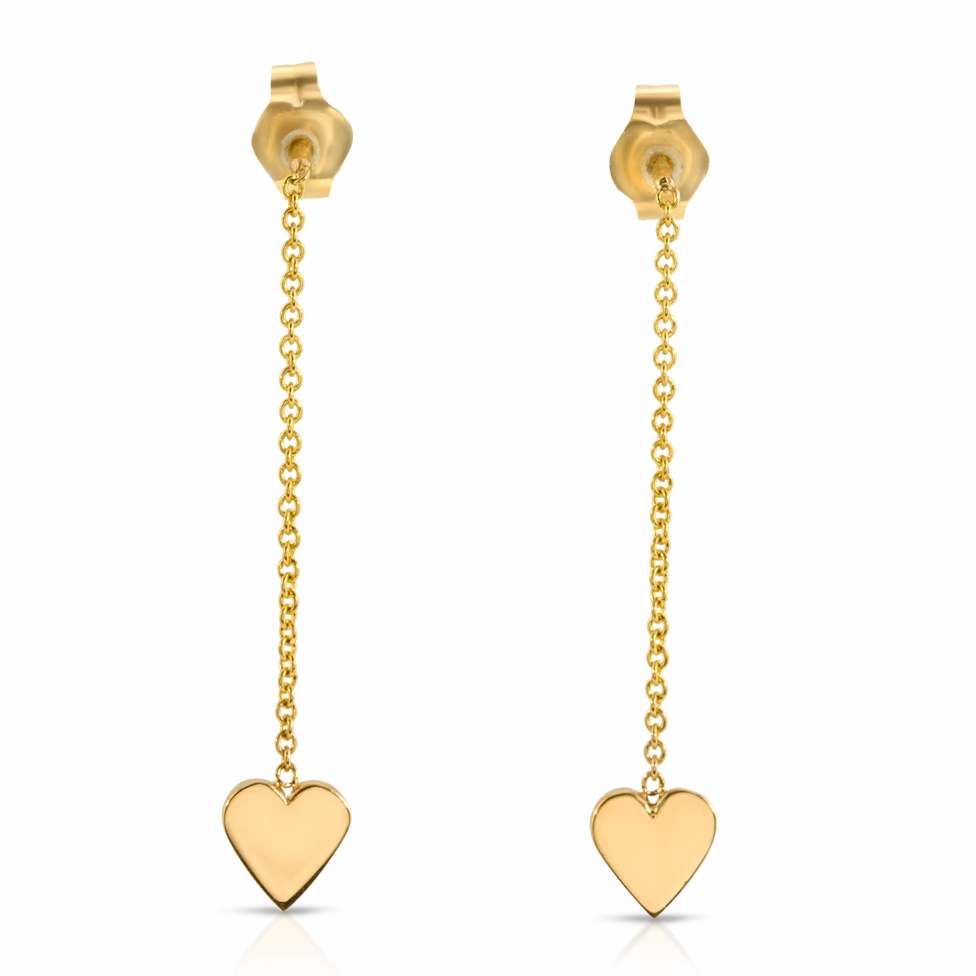 “Henriette” 14-karat Gold Heart Drop Earring