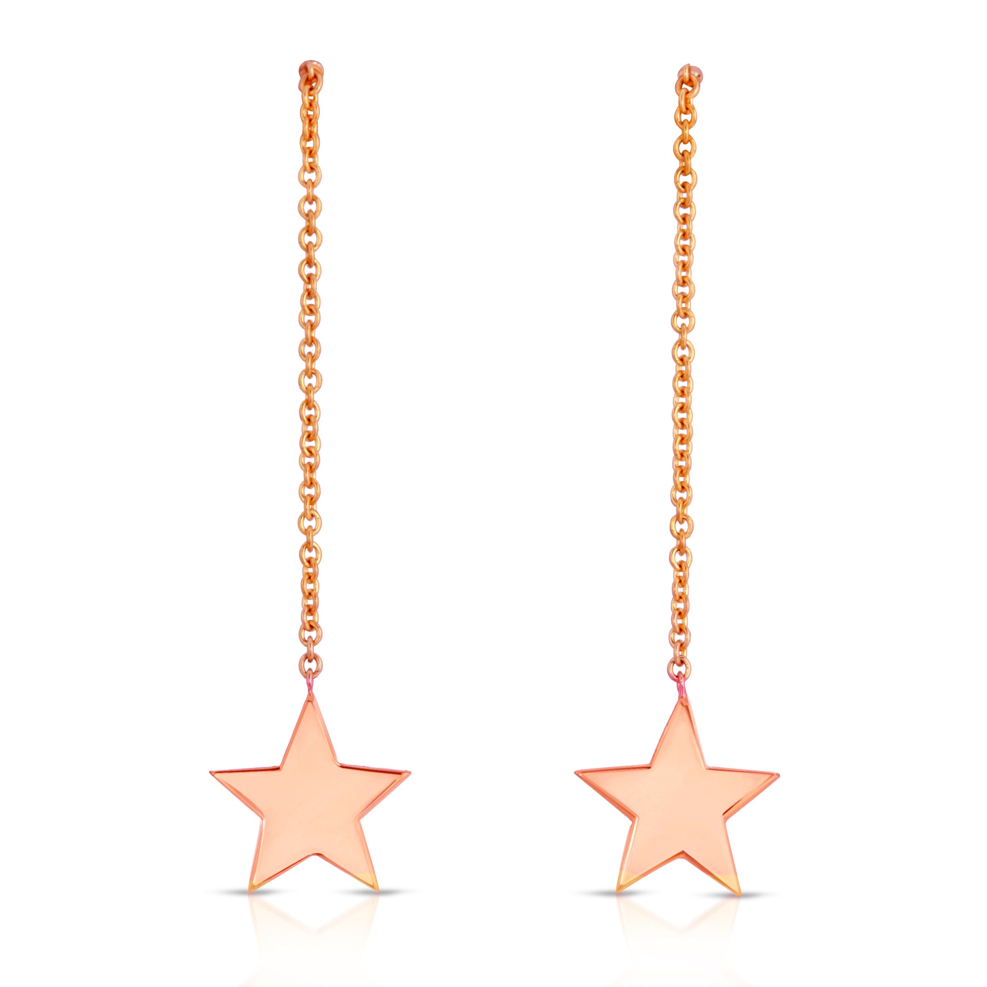 “Esme” 14-karat gold star drop earring