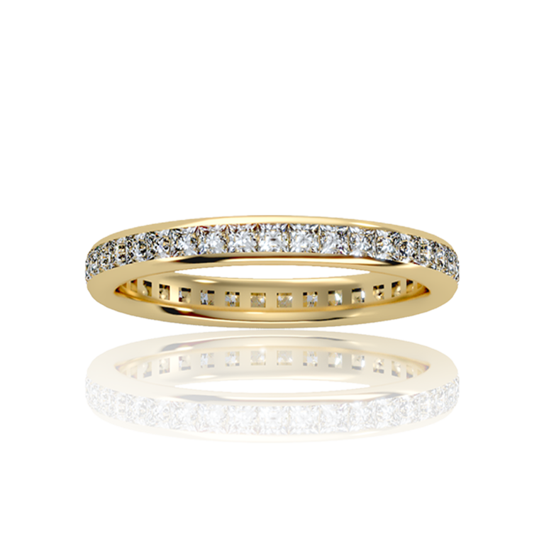 Channel Set Diamond Eternity Ring (Available in 3 Tones)