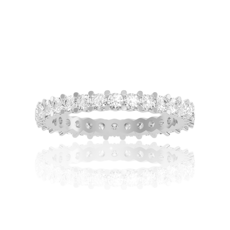 Trellis Eternity Diamond Ring (2 Ct. Tw.) in Yellow, Rose or White Gold